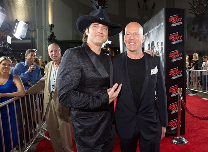 Robert Rodriguez and Bruce Willis