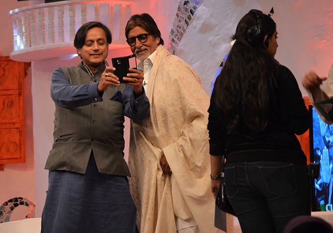 Shashi Tharoor and Amitabh Bachchan