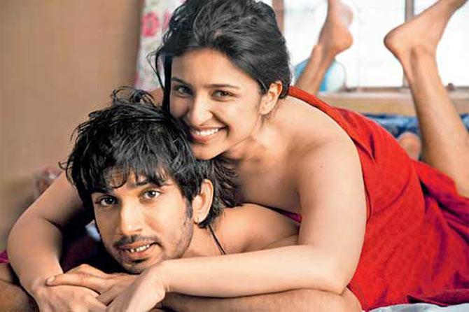 Sushant Singh Rajput and Parineeti Chopra in Shuddh Desi Romance