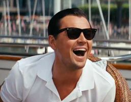 Leonardo DiCaprio in the The Wolf of Wall Street