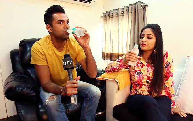 Abhay Deol with host Garima
