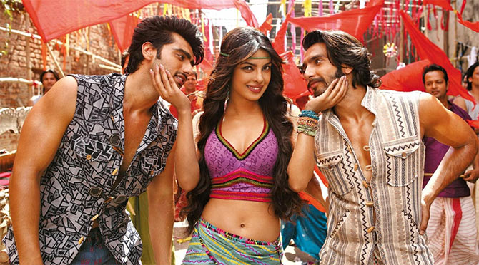 Arjun Kapoor, Priyanka Chopra and Ranveer Singh in Gunday