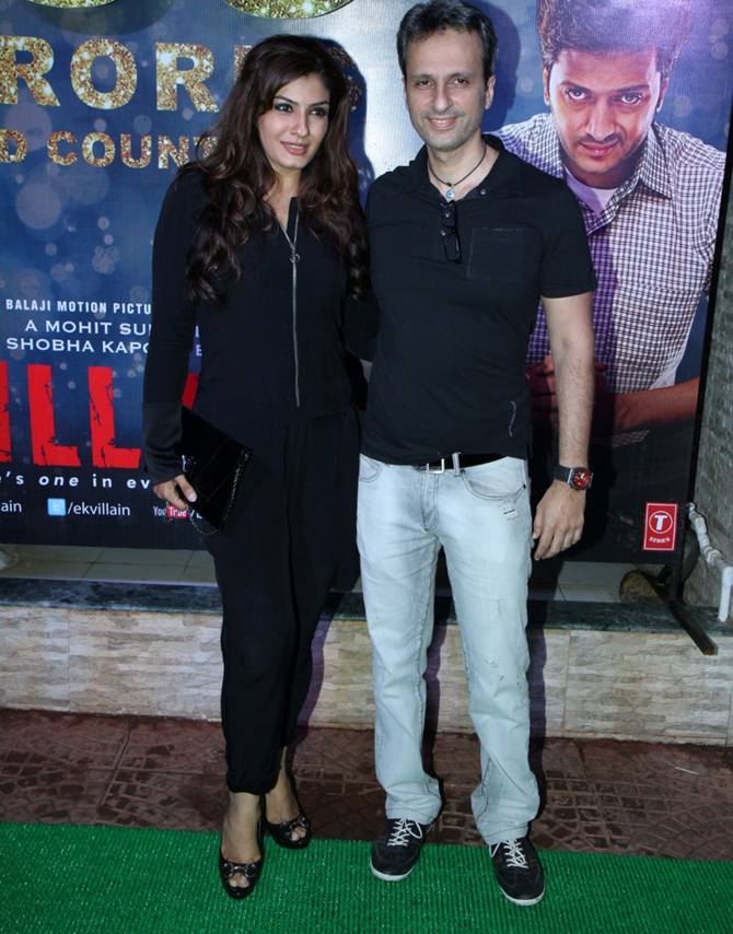 Raveena Tandon and Anil Thadani