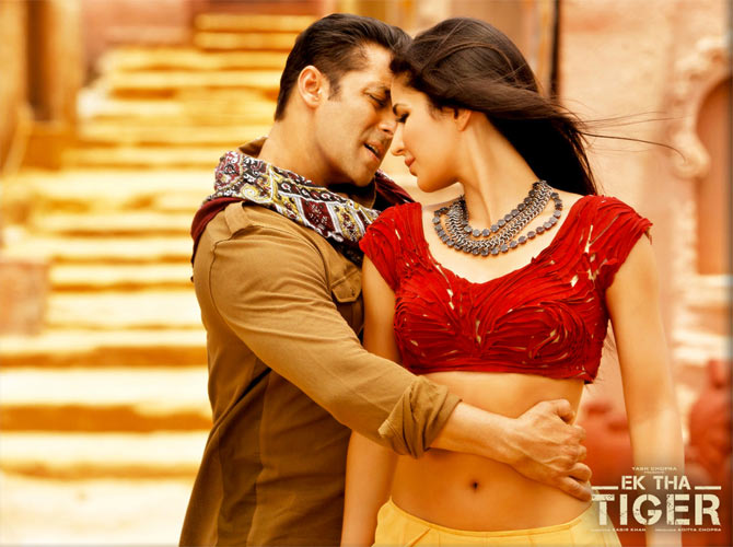 Katrina Kaif and Salman Khan in Ek Tha Tiger