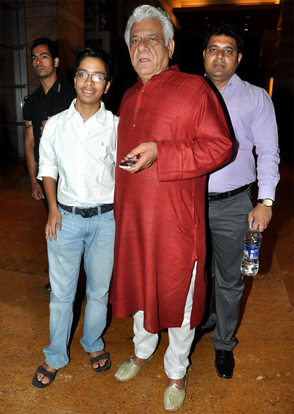Om Puri with his son Ishaan.