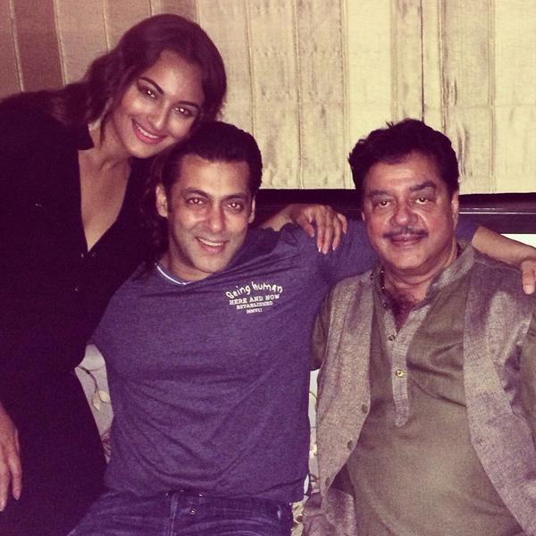 Sonakshi Sinha, Salman Khan and Shatrughan Sinha