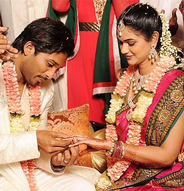 Allu Arjun and Sneha Reddy