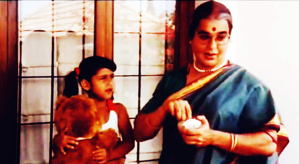 Kamal Haasan and Baby Sana in Chachi 420