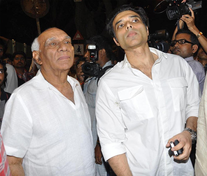 Uday Chopra with his father Yash Chopra