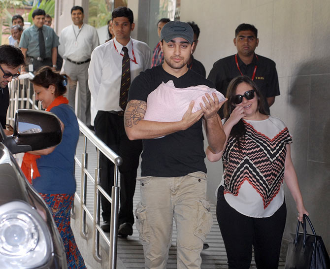 Imran Khan, Avantika Malik with their newborn baby