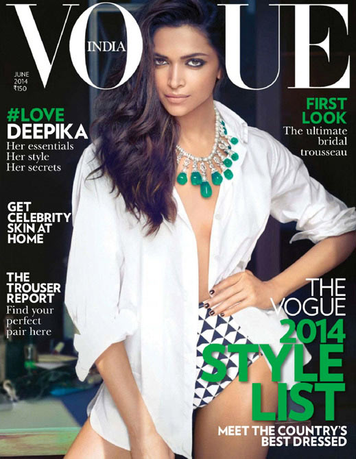 Deepika Padukone on the cover of Vogue magazine