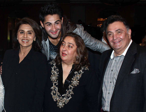 Neetu and Rishi Kapoor with Armaan and Rima Jain