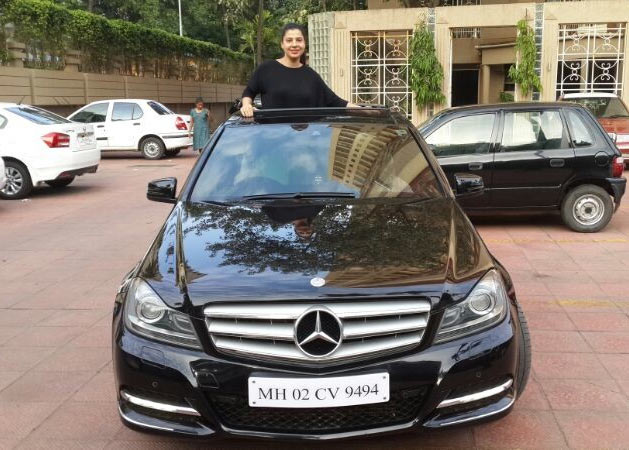 Sambhavna Seth with her Mercedes C-Class
