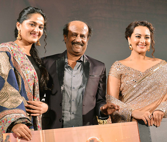 Anushka Shetty, Rajinikanth, Sonakshi Sinha