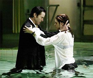 Keanu Reeves and Rachael Weisz in Constantine