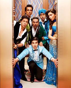 Shah Rukh Khan, Sonu Sood, Boman Irani, Abhishek Bachchan, Deepika Padukone and Vivaan Shah in Happy New Year