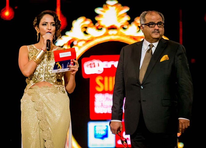 Lakshmi Manchu Prasanna announces award along with Boney Kapoor