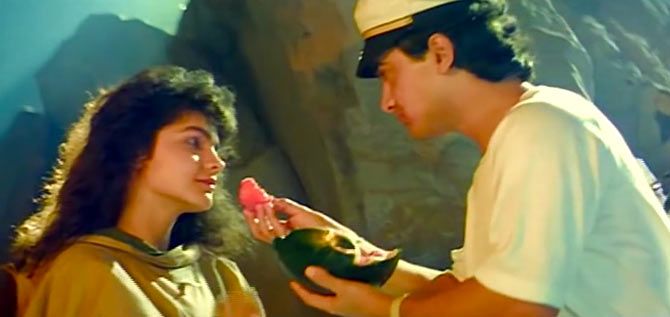Pooja Bhatt and Aamir Khan in Dil Hai Ki Manta Nahi