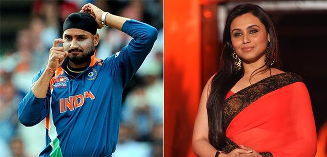 Harbhajan Singh and Rani Mukerji