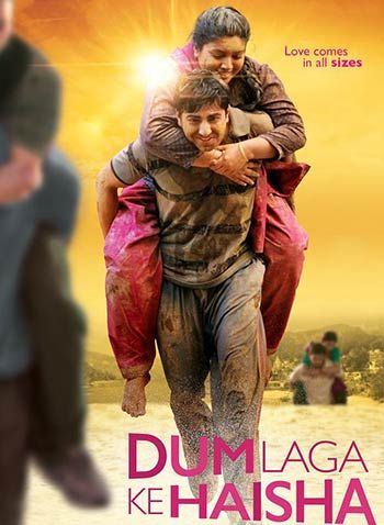 Ayushmann Khurana and Bhumi Pednekar in the poster of Dum Laga Ke Haisha