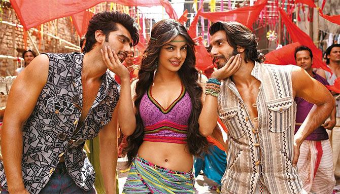 Arjun Kapoor, Priyanka Chopra and Ranveer Singh in Gunday