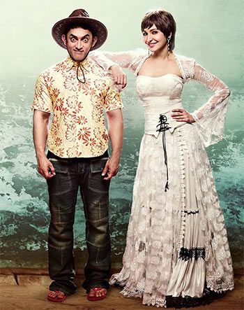 Aamir Khan and Anushka Sharma in PK