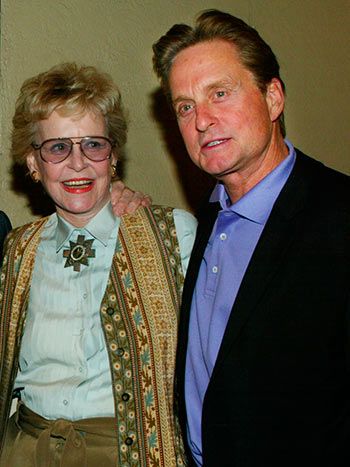 Michael Douglas with mother Diana