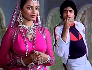 Rekha and Amitabh Bachchan in Muqqadar Ka Sikander