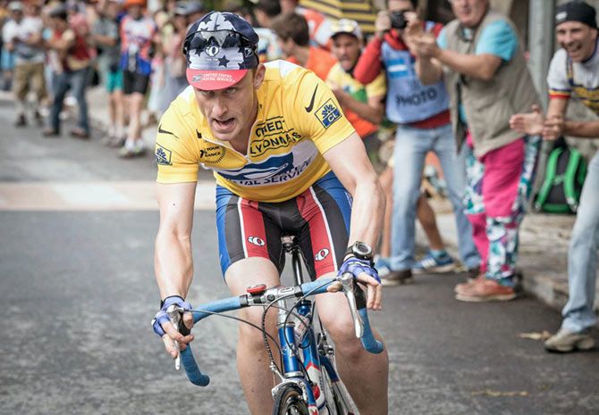 Ben Foster playing Armstrong in Stephen Frears's film, The Program