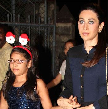 Karisma Kapoor with daughter Samiera 