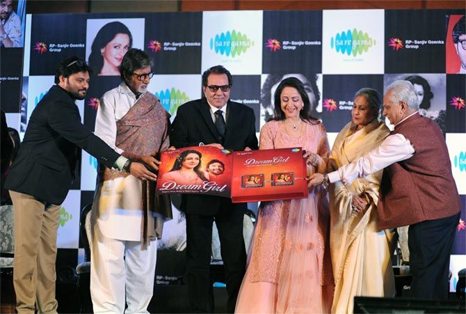 Amitabh Bachchan, Dharmendra, Hema Malini