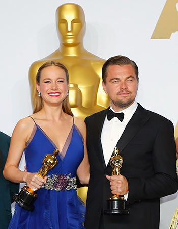 Leonardo DiCaprio, Brie Larson win top awards