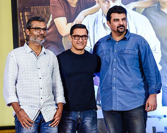 Nitish Tiwari, Aamir Khan and Siddharth Roy Kapur