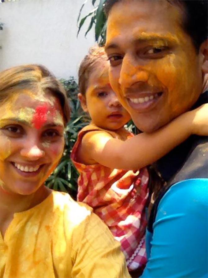 Lara Dutta, Saira Bhupati and Mahesh Bhupati Lara Dutta, Saira Bhupati and Mahesh Bhupati