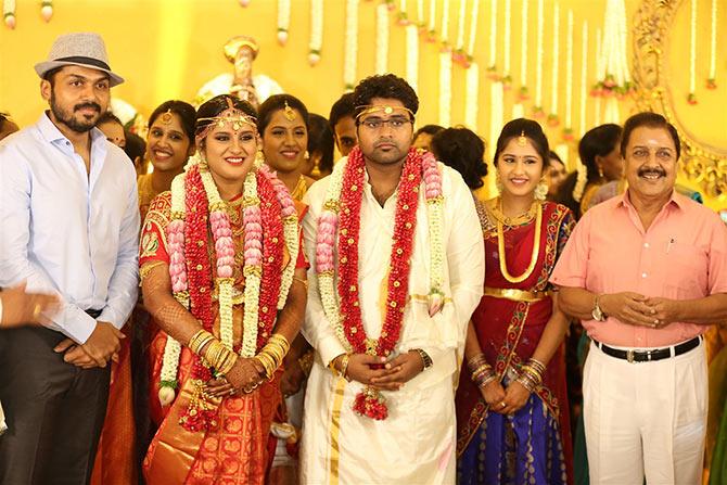 Pix: Director K S Ravikumar's Daughter Weds - Rediff.com Movies