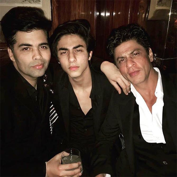 Karan Johar, Shah Rukh Khan and Aryan