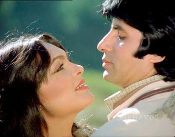 Parveen Babi and amitabh Bachchan in Kaalia