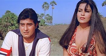 Vinod Khanna and Zeenat Aman in Qurbani