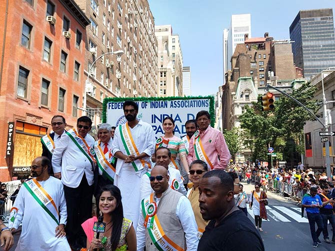 PHOTOS Thousands celebrate at India Day Parade in New York Rediff