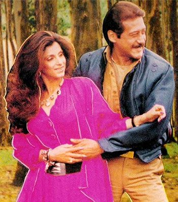 Dimple Kapadia and Jackie Shroff in Ram Lakhan