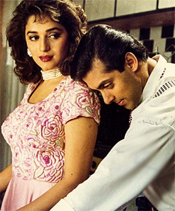 Madhuri Dixit and Salman Khan in Hum Aapke Hain Koun..!