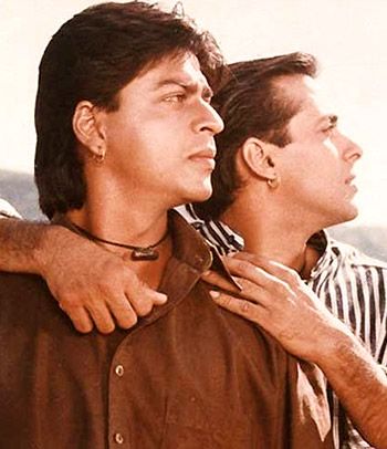 Shah Rukh Khan and Salman Khan in Karan Arjun