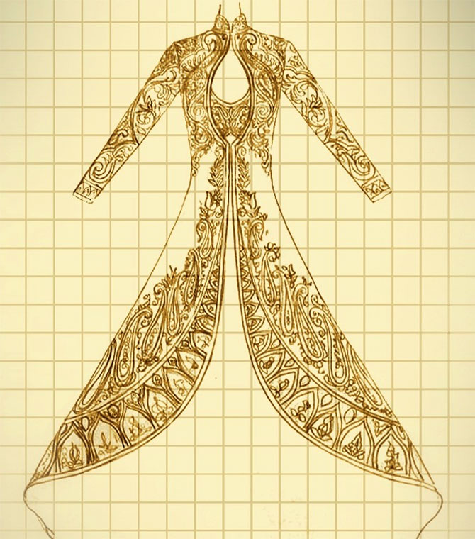 A design reference for costume for Padmavati