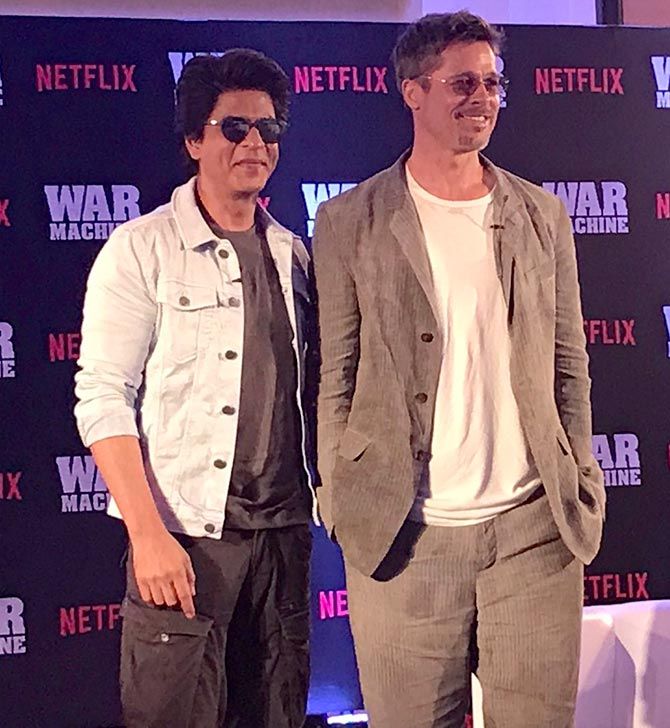 Shah Rukh Khan and Brad Pitt
