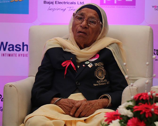 One of the most inspiring women present at the announcement of this year’s Pinkathon is 101-year-old Mann Kaur