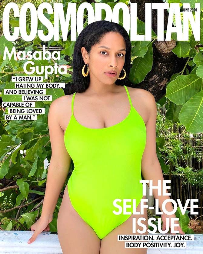 Masaba Gupta in a monokini on Cosmopolitan India