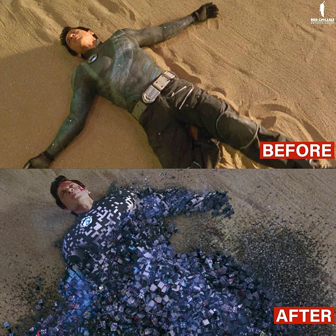 Seen these cool VFX scenes in Ra.One? - Rediff.com movies