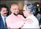R K Laxman With Pritish Nandy