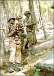 Soldiers on counterinsurgency patrol