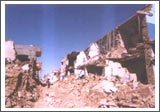 The devastated houses of Bhuj